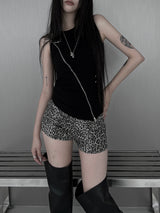 cats zipper halter sleeveless (2color)