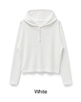 Of Waffle Henley Neck Hoodie