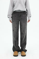 DOT PRINT STRAIGHT DENIM code 26002
