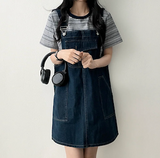 Monthly pocket suspender dress