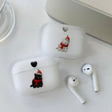 サンタハートキャット AirPods ケース_マット