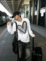 ハンドスプレーブラッシュ長袖Tシャツ