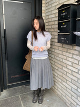 Ligon Diagonal Check Long Skirt