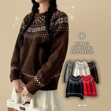 Snowflake Pogeun Nordic Round Knitwear