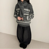 Core Soft Stripe Muffler Knit Set