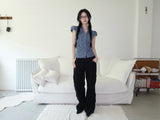 blue checkered shirt