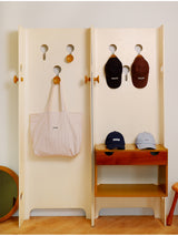 Emb Logo Cotton Day Bag / ST Beige