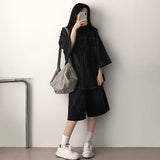 Icle Stitch Denim Boxy Fit Short-Sleeved Shirt