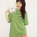 ブラックリストレタリングショートTシャツ (Green)