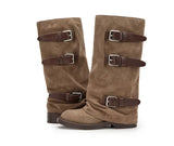 Zadie Triple-Strap Slouch Boots