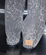 DITT SNAP BUTTON LEOPARD WIDE PANTS