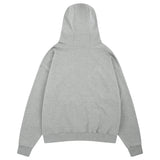 DOUBLE LOOP LOGO SLEEK HOODIE SWEATSHIRT GRAY