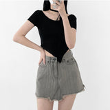 Rainy Cutting Mini Skirt (4 colors)