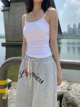 Y2K Ease Lettering Bermuda Pants (Gray)