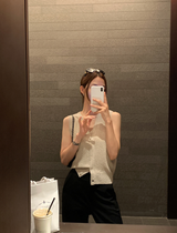 Rear V-neck Sleeveless Knit / 3 colors