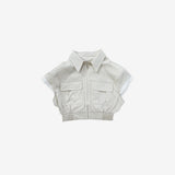 Aperi shirt pocket zip-up + skirt set