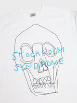 LINE SKULL TEE - WHITE
