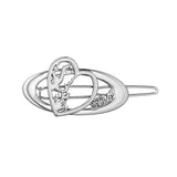 NO.484 [SILVER] HEART EARTH STM HAIR PIN