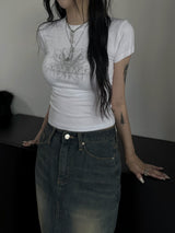doodle hip crop T (2color)