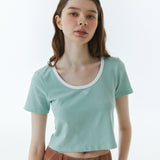 RVSリンガークロッピードTシャツ ミント