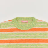 マルチストライプロングスリーブニット GREEN