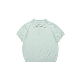 26SS WOMAN ベーシック半袖カラーニット