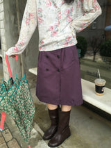 Double-Button Skirt