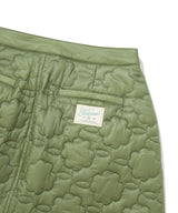 Women’s Clover Heart Quilted Wrap Mini Skirt Olive