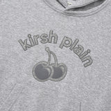 KIRSH PLAIN CHERRY ARCH LOGO CROP HOODIE [MELANGE GRAY]