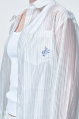 See through shirts White