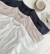 ラインズフレアピンタックシャーリングブラウス