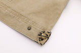 Cleo Leopard Trim Denim Jacket