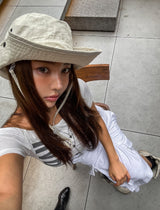 ハピネスレタリングスリムオフショルダーT