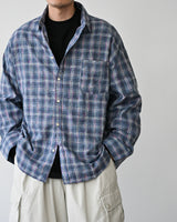 AF SEERSUCKER CHECK SHIRT BLUE