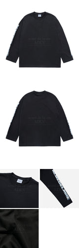 24FW スリーブレタリングロゴロングスリーブブラック