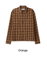 Tona Wrinkle Crop Check Shirt