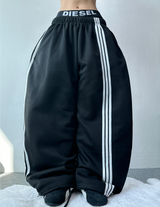 FLEECE ASYMMETRICAL TRACK TRAINING PANTS❤🖤🩶🤎🤍 - 4 COLORS