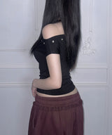 Eyelet Off Tee (3colors)