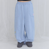 [FANCY X DUSTY] DEVIL & ANGEL PRINTED SWEATPANTS (SKY BLUE) F25NM1004