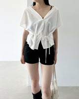 Ranie two-way choker cropped blouse