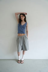 Lazy sleeveless top_blue