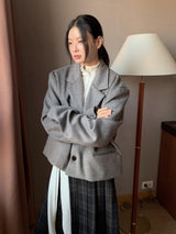 ウールクロップブレザー