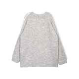 SNOWY TRIM ROUND KNIT