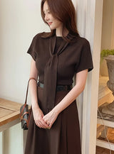 Landy Two-Way Ribbon Tie Ribbed Knit