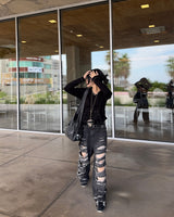 Bohemian damage pants