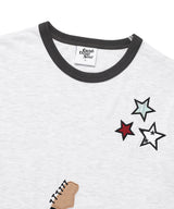 GUITAR APPLIQUE LS TEE LIGHT GREY(CV2FFUT553A)