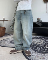 Cain Wide Washed Denim Pants