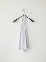 dot halter-neck sleeveless