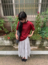[unisex] Moab Horse Printing Ringer Short Sleeve Tee
