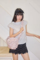 LEOPARD POCKET CROSS BAG (PINK)